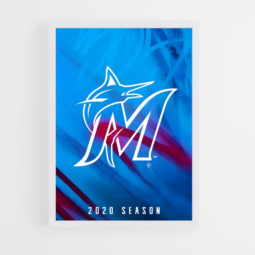 Poster Marlins en Émotion – affiche Baseball (vue 3)